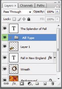 (folder) Layers within layer group are indented New layer group name Color list arrow FIGURE 20 New layer group in Layers palette Create a layer group 1.