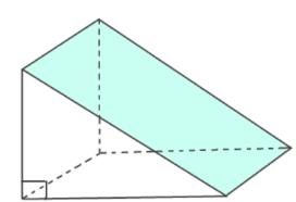 plane perpendicular to its base, what shape would