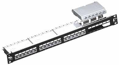 AUGMENTED CATEGORY 6 SYSTEMS 5e 100MHz 6 250MHz AC6 500MHz BrandRex Copper Connectivity 10GPlus Augmented Category 6 1U 24 Port Patch Panel 24 ports in 1U True Augmented Category 6/Class EA