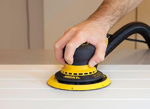 ABRASIVE RECOMMENDATIONS P240 P600 DISC SANDING Using Mirka Net abrasives reduces the risk of dust contamination in the process and increases the