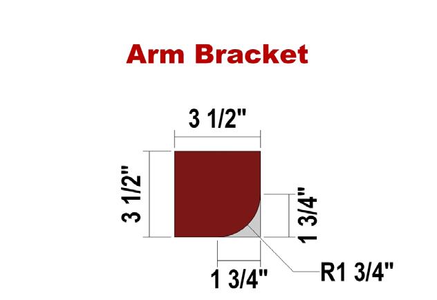 Use the layout in Figure 10 as a guide for creating the Arm Brackets.
