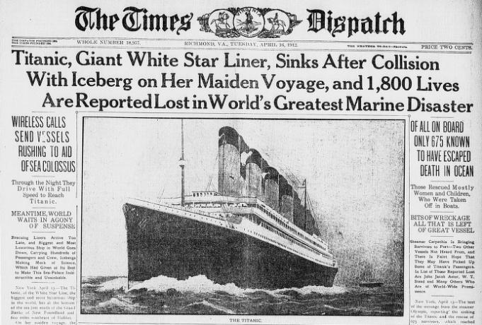 106 years ago (April 14th, 1912 at 0:15) The TITANIC sent its SOS on 500