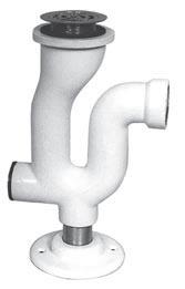 P-Trap Standard for Service Sinks 800 Cast iron P-Trap standard with chrome plated brass