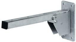 Shelf Supports Bench brackets TIKLA Folding, load bearing capacity 500 kg per pair Installation Max. panel thickness 45 Material Steel Packing: 1 or pcs. Dim.
