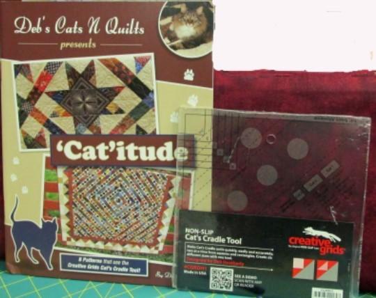 The Cat s Cradle Ruler and Book Make 4 blocks from the book Deb s Cat s n Quilts and the Cat s Cradle Ruler.
