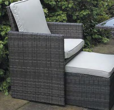 LR-044 - Set Includes: 1 x Table 4 x Chairs 4 x Footstools Available with and without