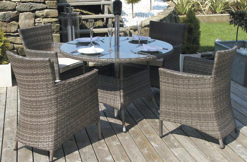 Auckland Dining LR-047 - Set Includes: 1 x Round Dining Table 4 x Chairs Chair 57 x