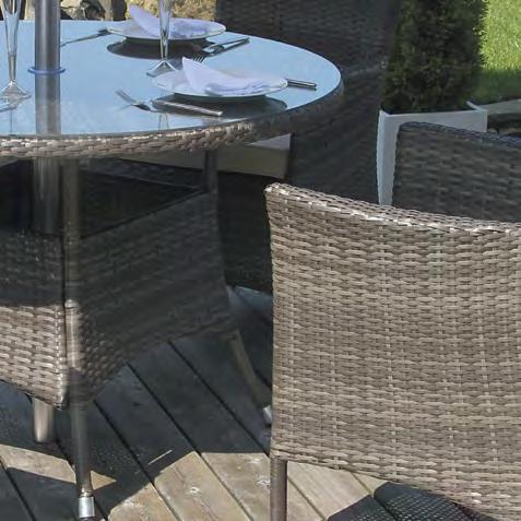 They are all made using flat weave synthetic rattan to create that modern clean look.