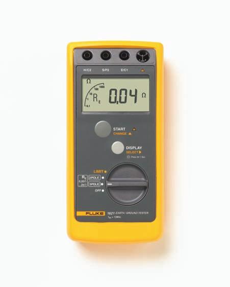 1621 Earth Ground Tester Handheld earth ground testing for mobile use The Fluke 1621 is an easy-to-use earth ground tester.