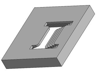 Angle-sensitive devices. Microscale structures which can only be viewed correctly from specific angles can be made. Fig. 6 (left and center) depicts such a structure representing the letter I.