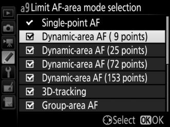 a8: AF Activation G button A Custom Settings menu Choose whether the shutter-release button can be used to focus (Shutter/AF-ON) or if focus can only be adjusted using the AF-ON button or other