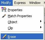 AutoCAD Command: ERASE The New command is used to permanently remove Objects from the drawing.