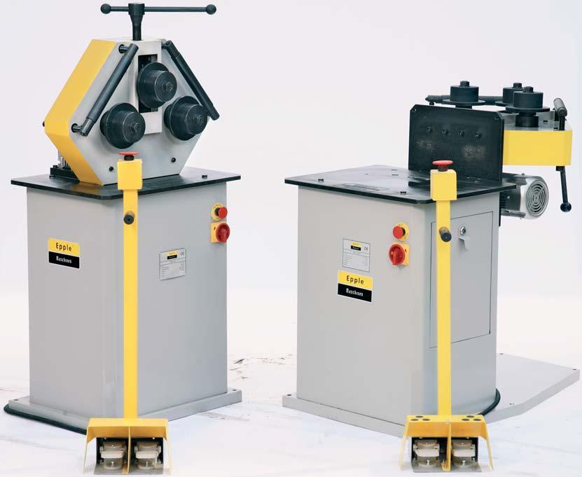 88 RING ROLLING MACHINE PW 30 PW 30 HV HORIZONTAL AND VERTICAL WORKING NET WEIGHT: 191 KG» Body is of steel construction» Two rolls are driven» Guide rolls» One set of standard rolls» Foot pedal»