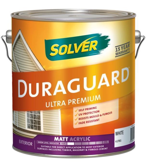 PAGE 1 OF 5 Description & Uses Solver Duraguard Matt is an ultra premium quality, 100% acrylic, self priming