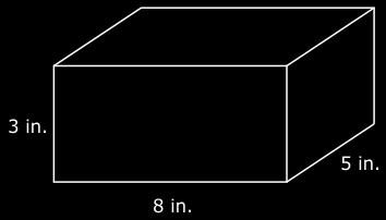 3. What is the surface area of the rectangular prism below? A. 79 in. B. 10 in. C. 158 in. 4. The length of two sides of triangle XYZ are 6 cm and 10 cm.