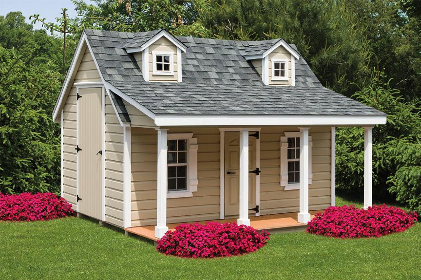 Custom Playhouses The New England 12' x 12' (includes 3' x 12' porch) 2 dormers, 2 aluminum windows, 1 child's door and 1 adult's