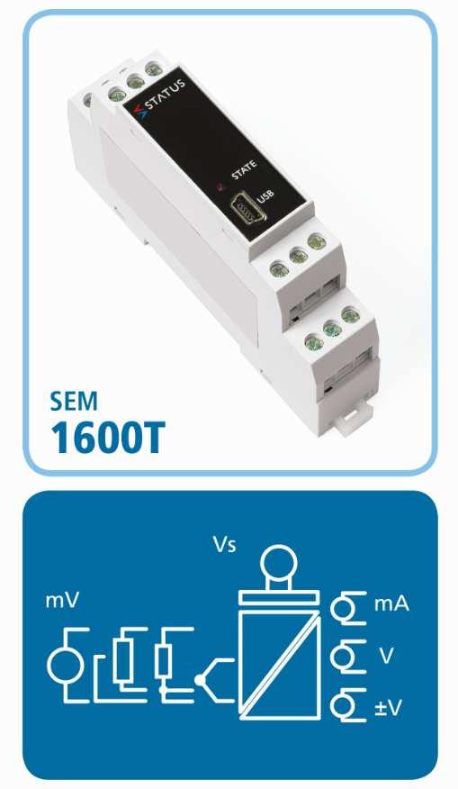 RTD, THERMOCOUPLE, THERMISTOR (BMS SENSORS), SLIDE WIRE, mv AND RESISTANCE INPUTS ma, VOLTAGE OR BIPOLAR VOLTAGE OUTPUT SENSOR OFFSET (TEMPERATURE) 22 SEGMENT USER LINEARISATION (PROCESS)