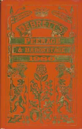 There is a continuity of publishers and editors which connects Debrett with the first comprehensive peerage ever to appear.