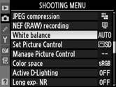 Choosing a Color Temperature When K (Choose color temp.) is selected for white balance, color temperature can be selected by pressing the WB button and rotating the sub-command dial.