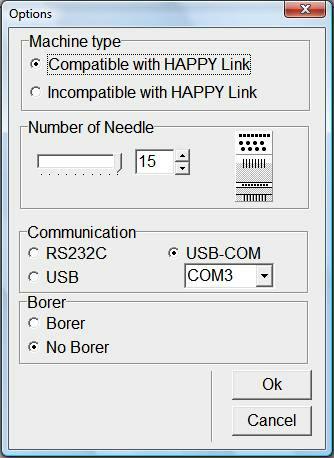 Select [USB-COM] of [Communication].