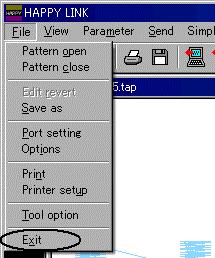 Exit Click on "File" on the menu bar and "Exit.