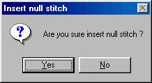 [Insert] Key Click on this icon to insert a stitch before selected stitch point, and then the stitch inseart menu will open.