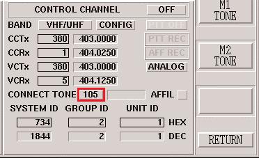 0 shows the affiliation button enabled. Figure 13.0 Enabling the Control Channel We can now perform either a mobile originated call or a repeater originated (user or dispatch originated) call.