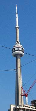 Radio and TV towers are often located on top of tall buildings, on fixed towers or phased array tower farms and because of their power (often tens of thousands of watts) and