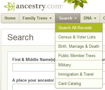 SECTION 2: ORIGINAL RESEARCH. Now we will focus on original research to find additional information and add it to what we found previously. SECTION 2-1: ANCESTRY.COM 1. Go to Ancestry.com.