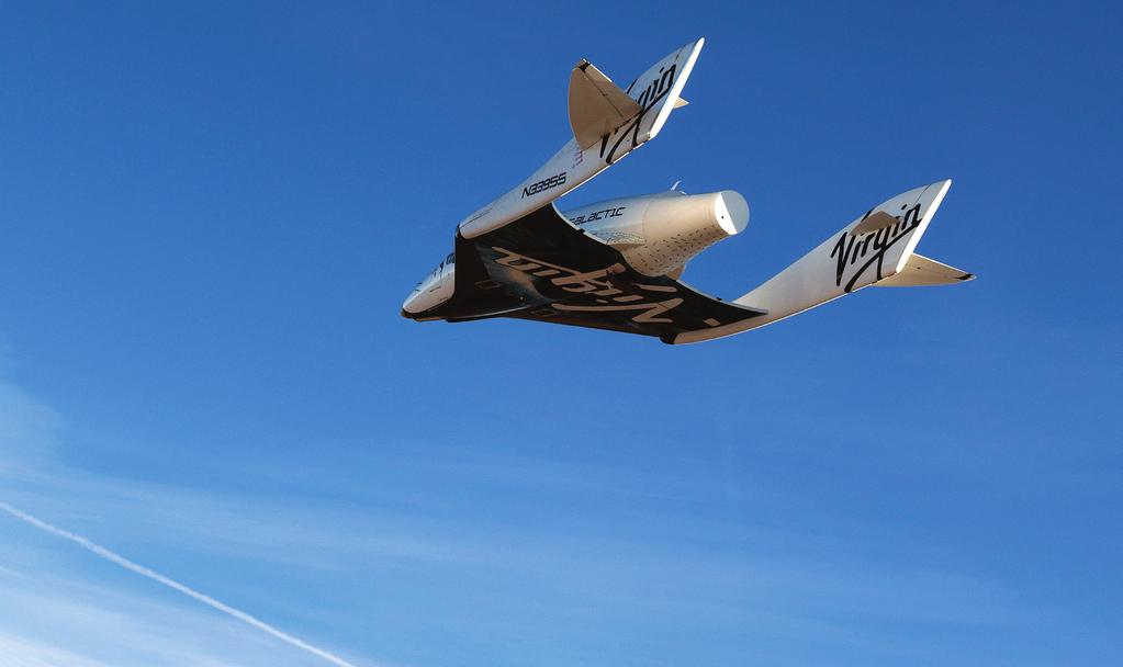 Virgin Galactic s VSS Enterprise gliding back to the spaceport after a test run. a boon for Las Cruces, Truth or Consequences, and surrounding communities.