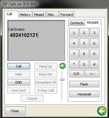 Enhanced SIP VoIP Telephony Per Line Call Playback Call hold places the current call on hold and returns to the previous call. Call waiting sends an audible indicator when a third party calls in.