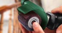 Rubber shank: easy sanding sleeve changes and, at the same time, a secure fit.