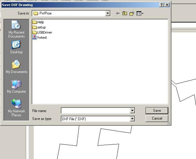 FoamWorks 4.0 Save As DXF Drawing After a drawing has been reorganized. The new DXF drawing can be saved for future use. It is best to save the new DXF drawing with a new filename.