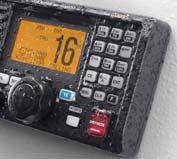 Received distress signals can be relayed to a coast station. A total of 100 MMSI IDs can be stored with a 10-character name.