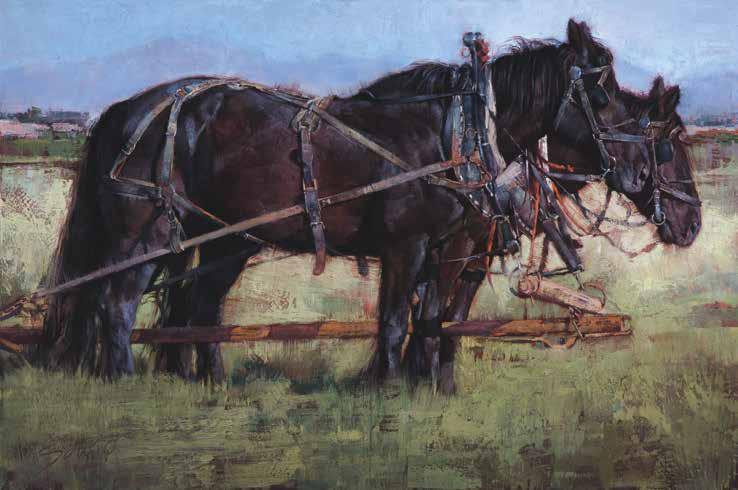 Balance in Tension Chico Basin Percherons Oil on Canvas 48 x 72 inches 2015 Catching Cattle Oil on Canvas 20 x 24 inches 2017 Accordingly, her sense of intention as she works goes far beneath the