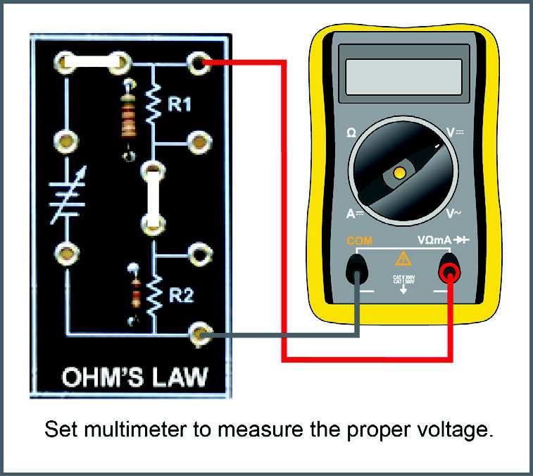 Ohm s Law DC Fundamentals Based on your circuit current of ma (Step 3, Recall Value 1) and a nominal circuit resistance of 1510, calculate and enter the expected applied