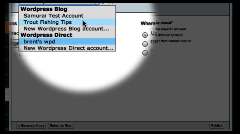 Select Blog Just select the blog that you'd