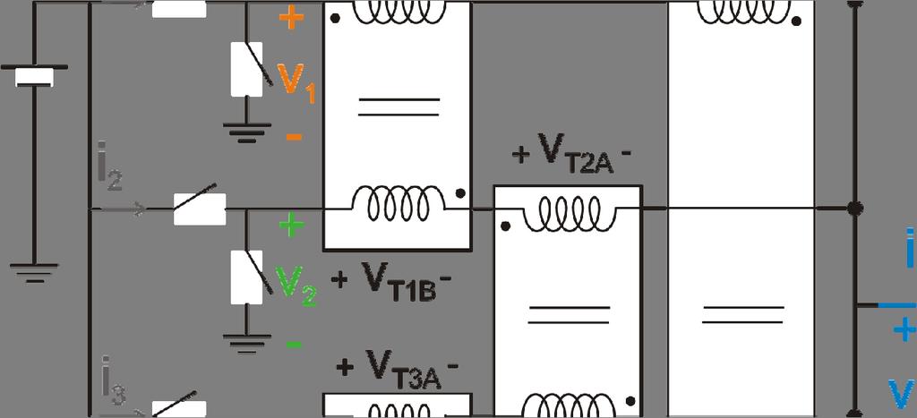 can be seen in Figure 3. The voltages of the transformers can then be found by the following equations: (3) (4) (5) (6) and the output voltage equals: (7) Figure 3.