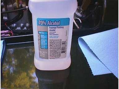 Isopropyl Alcohol. (Check your bathroom medicine cabinet or you can get this at any grocery store or pharmacy for under $1.00 per bottle.