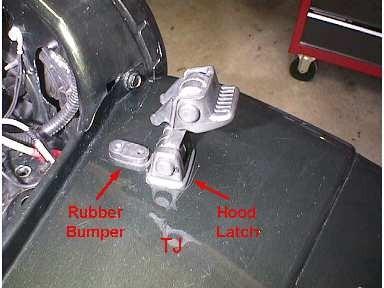 Detailed Instructions: Step 1 - Remove Hood Latch Components (Not required for CJ s)