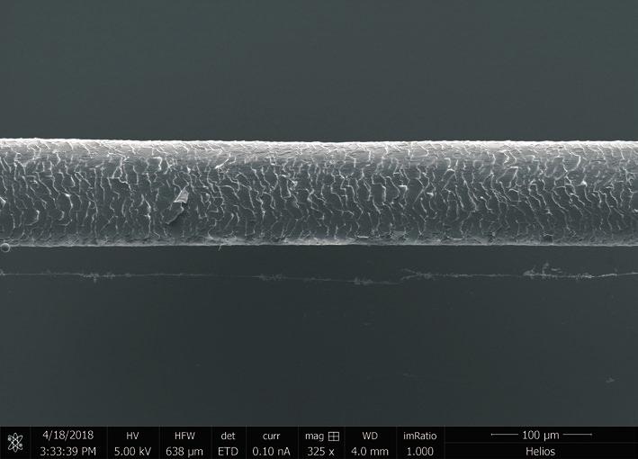 NANOPRINTING human hair nanometric conductive line XTPL Ag Line ultra-precise printing enables achieving flexible, transparent, cost efficient & highly conductive lines, even 400 times thinner than a