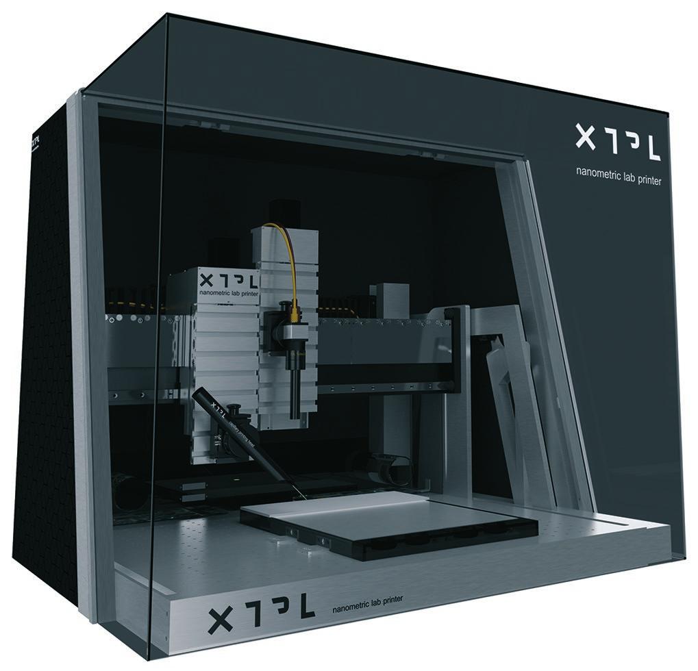 NANOMETRIC LAB PRINTER XTPL s printing head, electronics and software algorithms are the core of the system driving the electric field and the assembly process of nanoparticles.