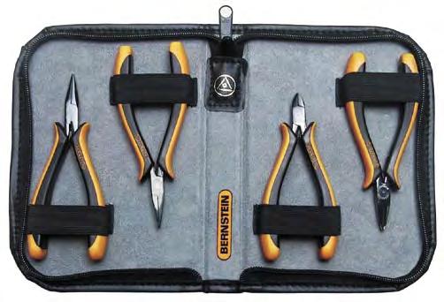 8 mm Ø, cutting edge 20 angular, box joint, double leaf spring, fine polished and bright burnished, 3-683-15 Snipe nose pliers EUROline-Conductive, 130 mm, plain jaws, box joint, double leaf spring,
