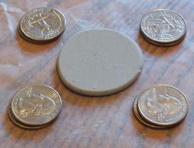 To get a perfectly flat piece, lay the washers, coins or other flat