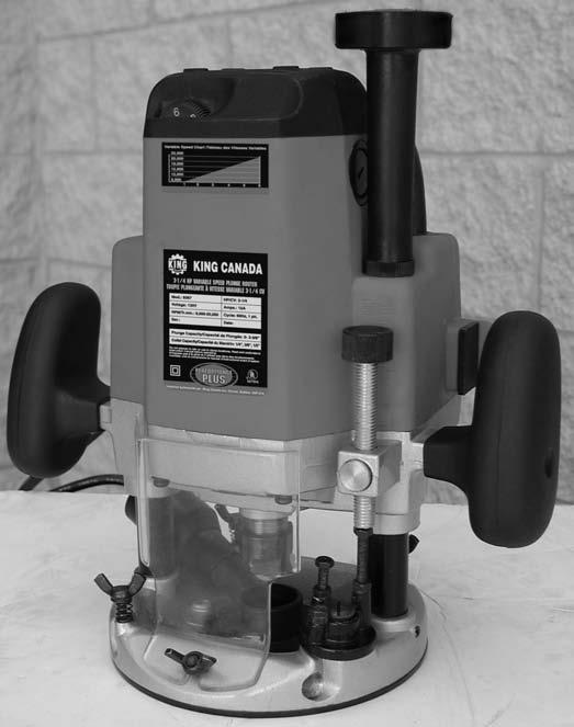 IMPORTANT INFORMATION 2-YEAR LIMITED WARRANTY FOR THIS PLUNGE ROUTER KING CANADA TOOLS OFFERS A 2-YEAR LIMITED WARANTY FOR NON-COMMERCIAL USE.