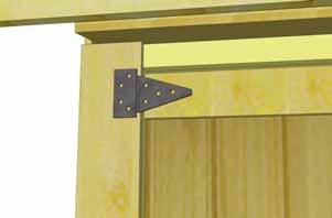 With Door correctly aligned, attach Door Hinge to Door Trim