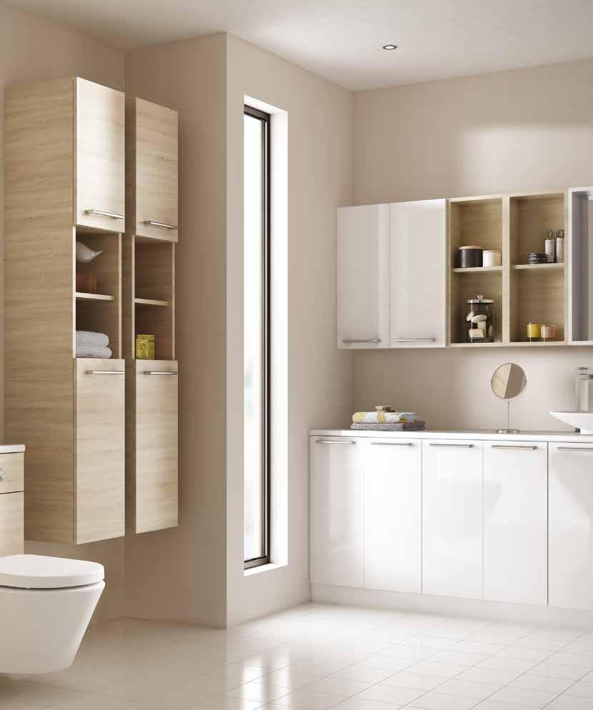 iflo ALIANO Rigid construction for ease of installation Soft close doors as standard Range of countertop basins available Pre-installed dual