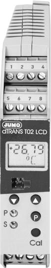 5mm to EN 50 022 Brief description The JUMO dtrans T02 transmitters incorporate a microprocessor for digital signal processing. Input and output are electrically isolated.