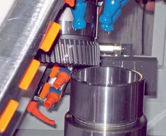 The relief angle is generated with an off-center position of these tools in the machine.