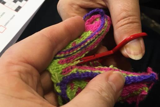 The magic ball yarn is also a great way to use up oddments of yarn, no matter how short, and can also be used for any type of Fair Isle, intarsia or modular knitting, leaving the yarn to make the
